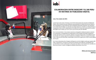 Colaboración entre INDECOPI y el IAB Perú