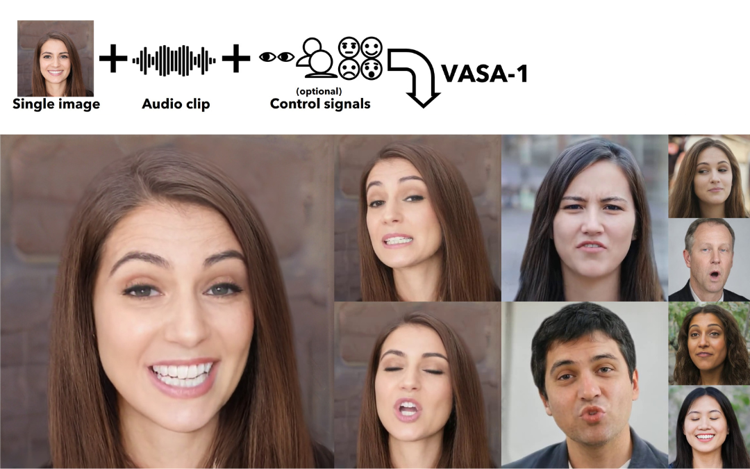 Microsoft desarrolla VASA-1 que crea caras parlantes realistas a partir de una foto y audio en tiempo real